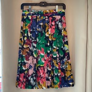 J. Crew Silk Pleated A-line Skirt NEW